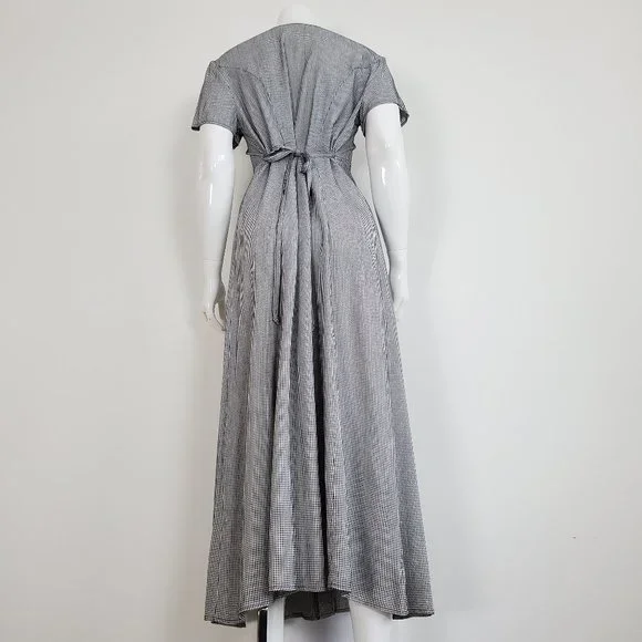 HELD Vintage 90's Black Gingham Maxi Dress - Picture 3 of 10